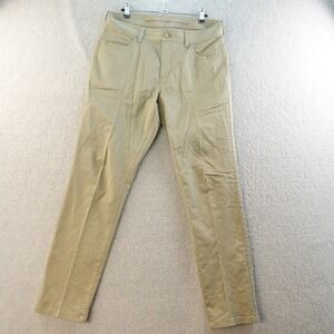 Rhone‎ Mens Beige Pants Size 33x32 Slim Fit Flat Front Comfort Stretch Golf